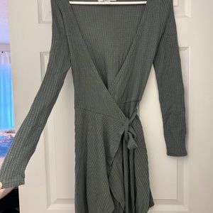 Olive Green Wrap O'Neill Mini Dress